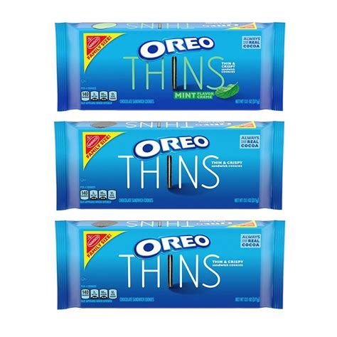 OREO Thins Mint Flavored Creme & OREO Thins Original Chocolate Sandwich Cookies Variety Pack ...