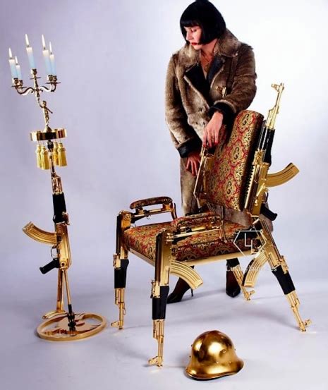 ‘is This Seat Loaded Artist Makes A Chair From Gold Plated Ak 47