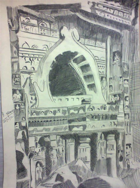 Wonderful Sketch Of Ajanta Cave | DesiPainters.com