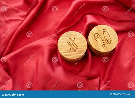 Sewing Background With Unfinished Dress Stock Photo Image Of