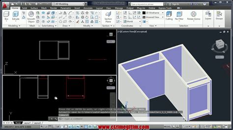 AutoCAD 3d Mirror Ve 3d Move Komutu YouTube