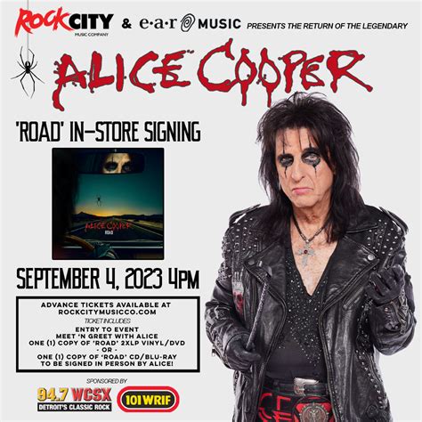 Alice Cooper 'Road' Signing at Rock City Music Company! | Alice Cooper