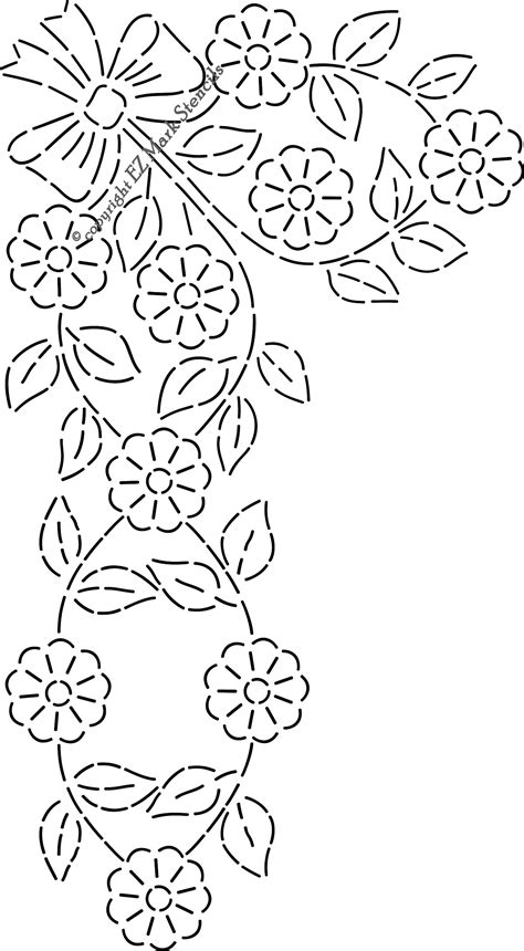 Flower Border Stencils