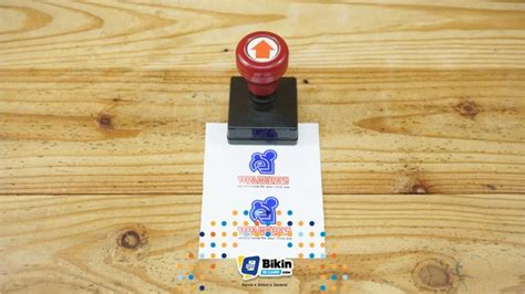 stempel kotak  identitas bisnis  ukuran lengkapnya