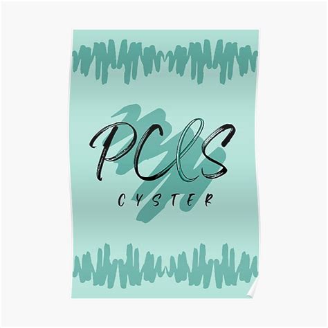 Póster Cyster PCOS en verde azulado Conciencia del síndrome de