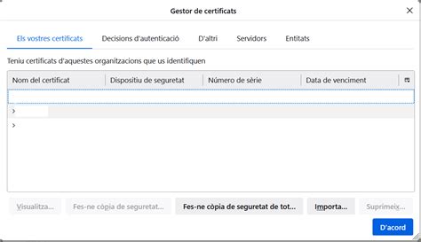 Cómo exportar e importar el idCAT Certificado idCAT identitat digital