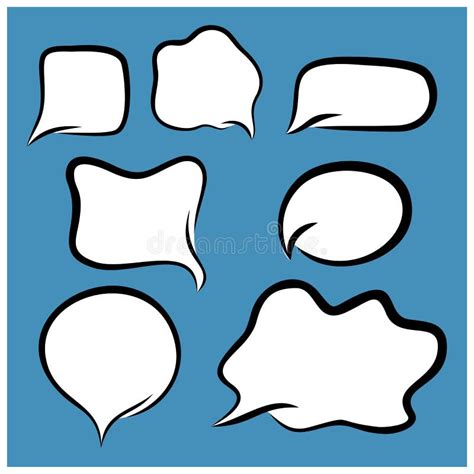 Vector Set Of Speech Bubbles In Comic Style Talk Icon Stock Vector Illustration Of Dialogue