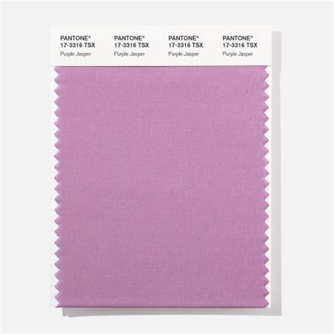 Pantone 17 3316 TSX Purple Jaspe Polyester Swatch Card Design Info