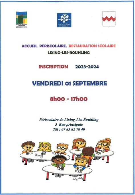 Inscription Cantine Et P Riscolaire Lixing Les Rouhling