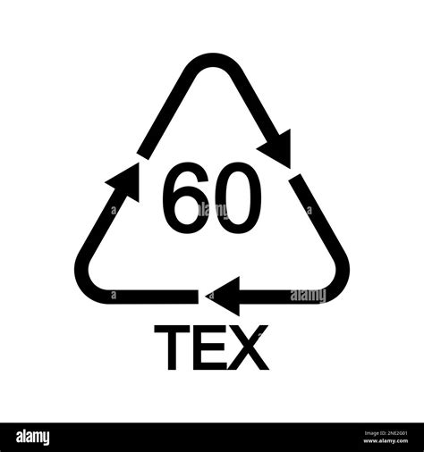 60 Tex Recycling Sign In Triangular Shape With Arrows Cotton Reusable