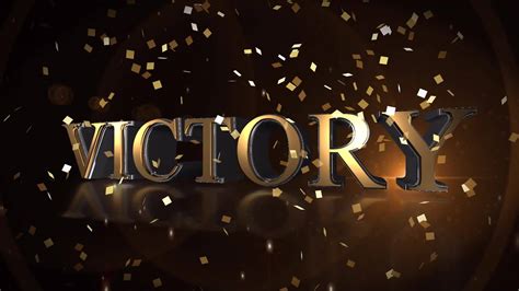 victory gold wording text scene 20894854 Stock Video at Vecteezy