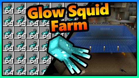 Super Easy Glow Squid Farm 500 Per Hour Bedrock Java 1 20 1 21