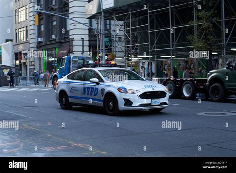 Manhattan Usa 11 November 2021 Nypd Police Cars In New York City