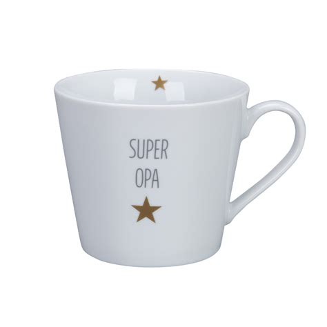 Krasilnikoff Happy Cup Super Opa Trinkbecher Mit Henkel Dusty Green