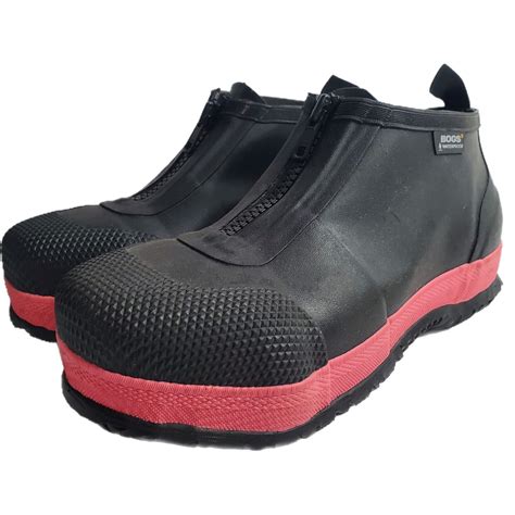 Bogs Overshoe Zip Composite Safety Toe Shoes Black Multi Mens 5