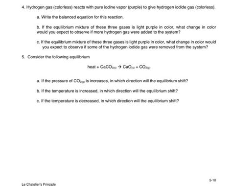 Solved 4 Hydrogen Gas Colorless Reacts With Pure Iodine