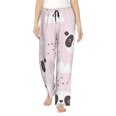 haiem cute panda womens pajama pants ultra lightweight pjs bottoms