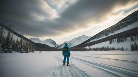 Snowshoeing in Banff National Park, generative ai 27031279 Stock Photo ...