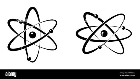 Atom Elements And Symbols Set Science Concept Vector Illustration