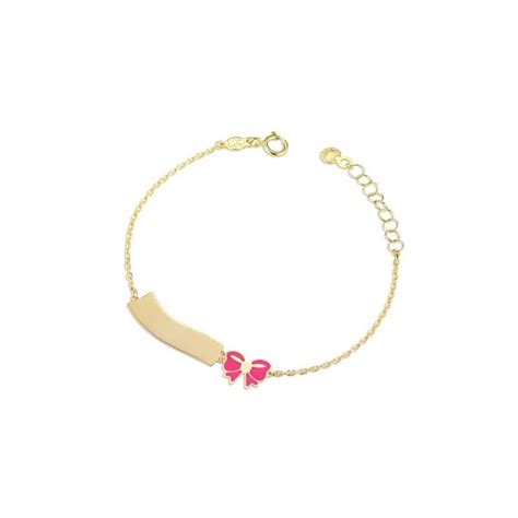 Bracciale Toys Con Fiocco E Targhetta Nuvola In Oro Giallo Scintille