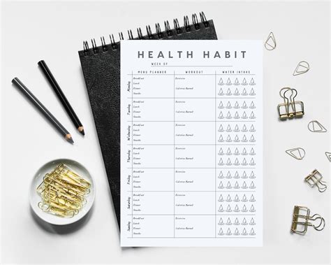 Minimalist Habit Tracker Printable Tracker Weekly Habit Etsy