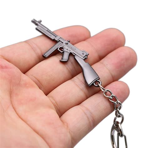 6cm Metal Weapon Gun Keychain Jewelry Pubg WISHINY