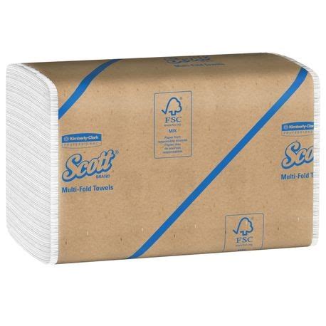 Kimberly Clark® Scott® 100% Recycled Fiber White 9.2" x 9.4" Multi Fold ...