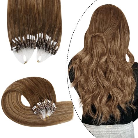 Amazon Ugeat Microbead Hair Extensions Real Hair Brown Micro Hair