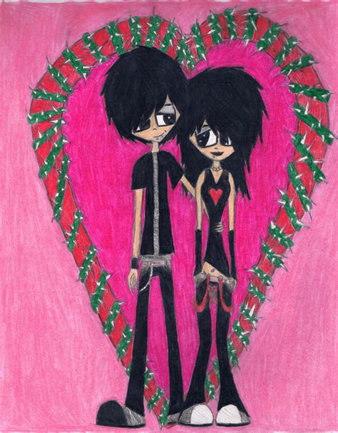 Cute Emo Couple by InkWiz101 on DeviantArt