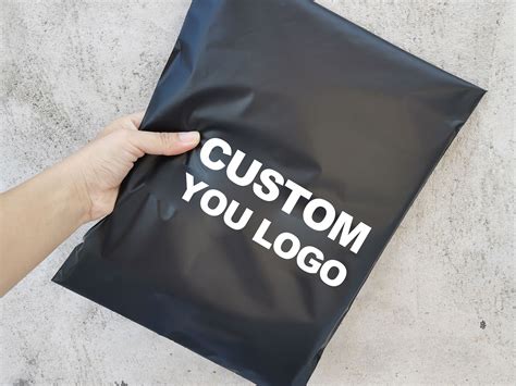 Pcs Custom Matte Black Poly Mailers Mailing Bags Etsy Uk