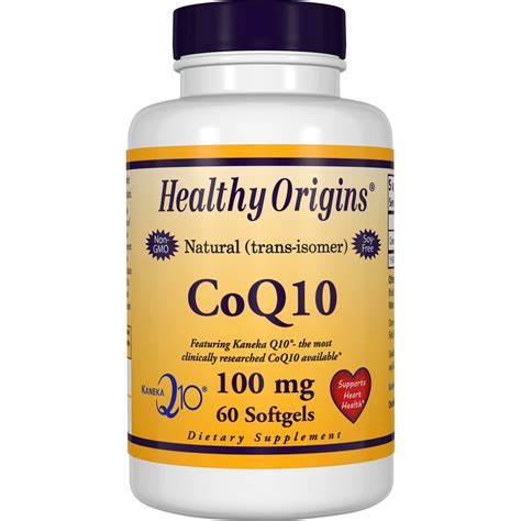 Healthy Origins Coq10 Kaneka Q10 100 Mg 60 Softgels