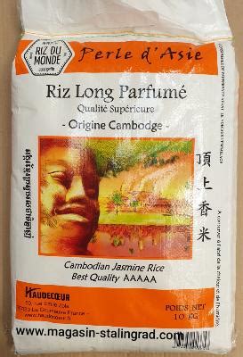 Riz Long Parfum Cambodge Kg Euros