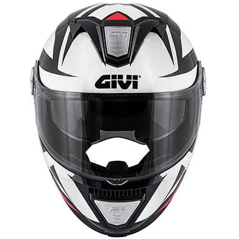 Givi HX23 Modular Flip Face Helmet Black Red Sprocketgearwheel