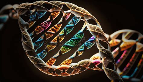 Strand Of Dna Background Dna Helix Dna Strands Generative AI Stock