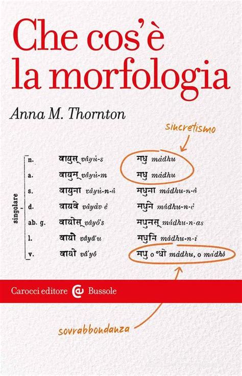 Che Cos E La Morfologia Anna Maria Thornton Libro Carocci Le