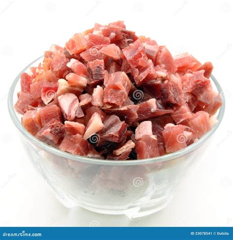 Diced ham stock image. Image of gourmet, bacon, tasty - 23078541