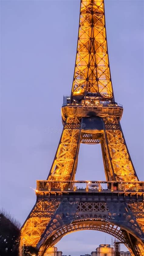 Eifel Tower In Paris From Below Part Of The Eifel Tower Just Below It