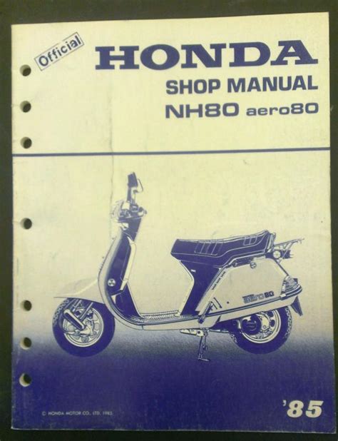 Find Honda Genuine Shop Service Manual For 1985 Nh80 Aero 80 In Des Plaines Illinois Us For