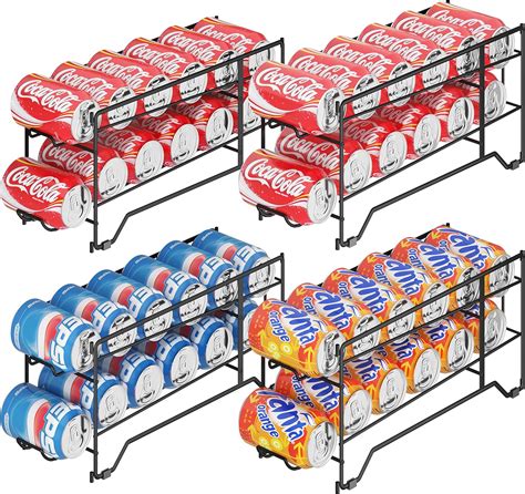 Simple Trending 4 Pack Soda Can Beverage Dispenser Rack