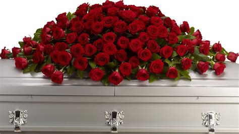 Red Rose Casket Spray | Pearland Funeral Flower Delivery