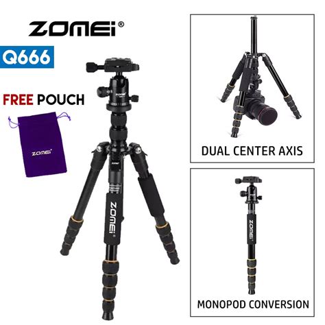 Free Clip Holder Zomei Q Professional Travel Portable Aluminum