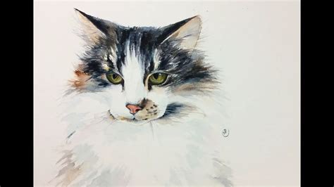 How to Paint a Realistic Cat Face in Watercolor - PaintingTube