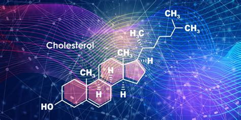 Structural Chemical Formula of Cholesterol. Infographics Illustration ...