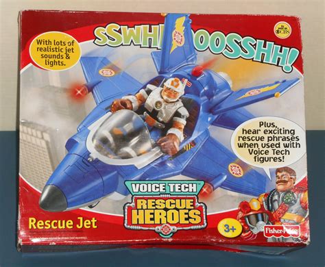 SOLD OUT Fisher Price Voice Tech Rescue Heroes Jet 77473 Lights