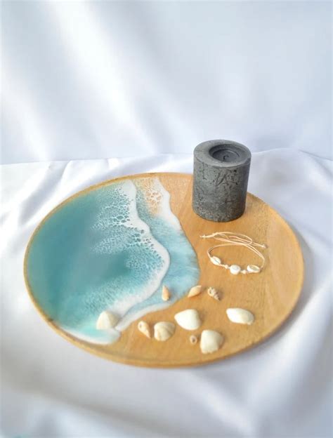 Resin Ocean Tray Resin Ocean Art Mango Tree And Resin Large Etsy Polska