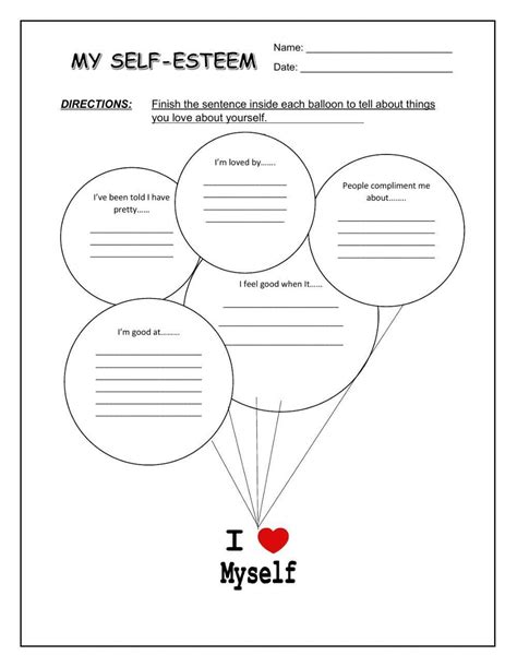 My Self Esteem Worksheet Live Worksheets Worksheets Library