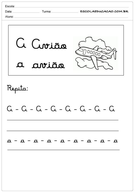 Atividade Cursiva 1 Ano - Atividades com letra cursiva para 1º ano - Atividades Educativas - Escola