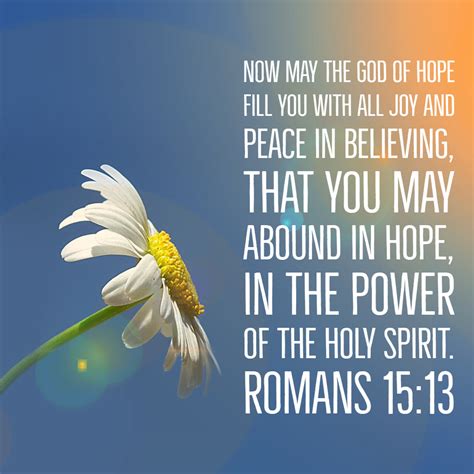 Romans God Of Hope Encouraging Bible Verses