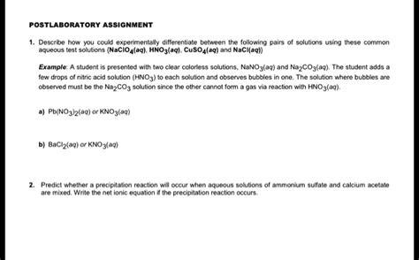 SOLVED POST LABORATORY ASSIGNMENT Describe How You Could