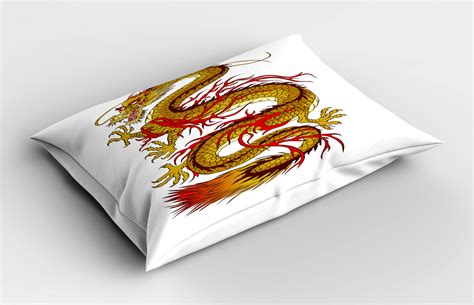 Japanese Dragon Pillow Sham Decorative Pillowcase 3 Sizes Bedroom